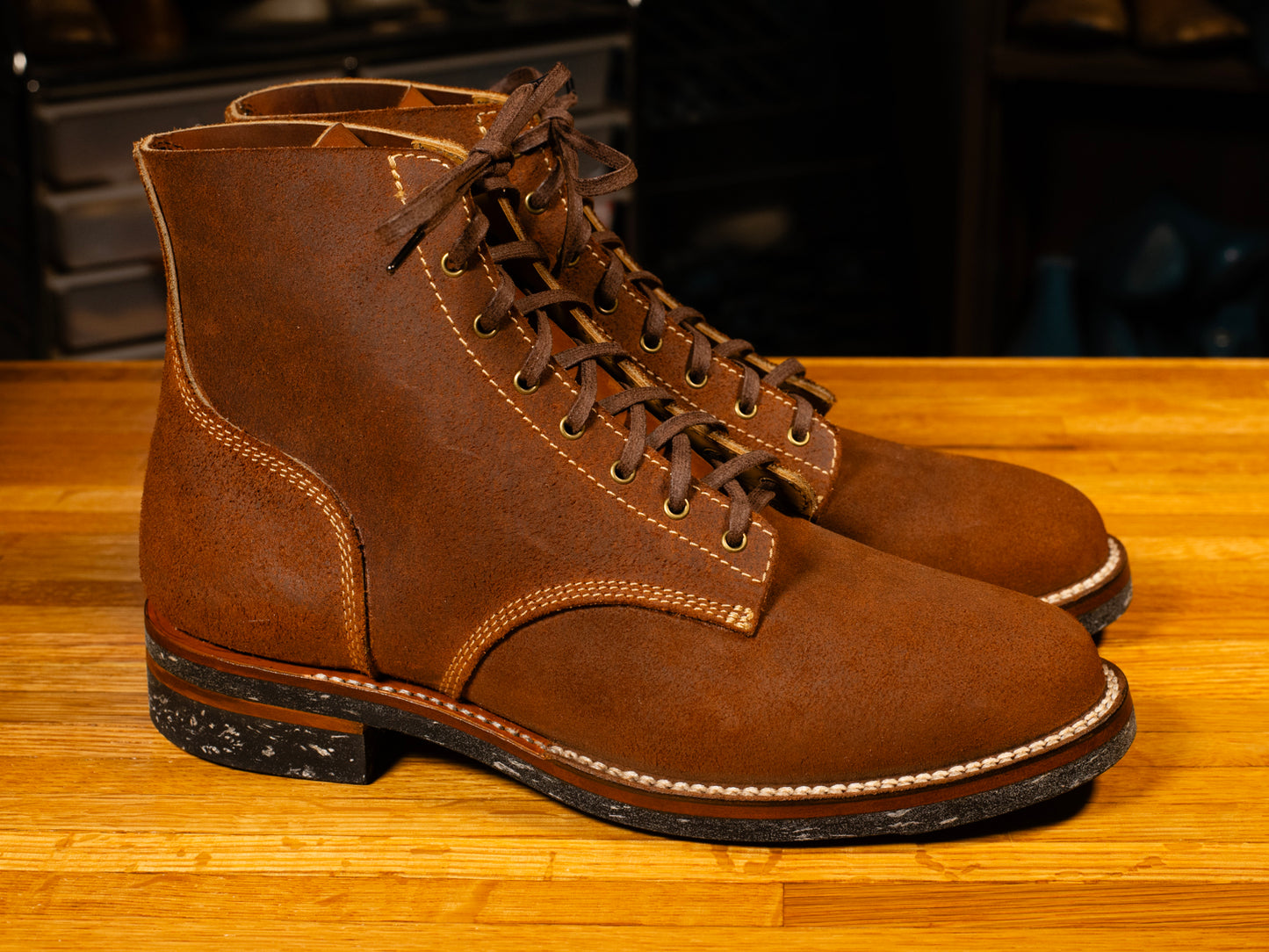 Boondocker Horween Rust Chamois Rough Out