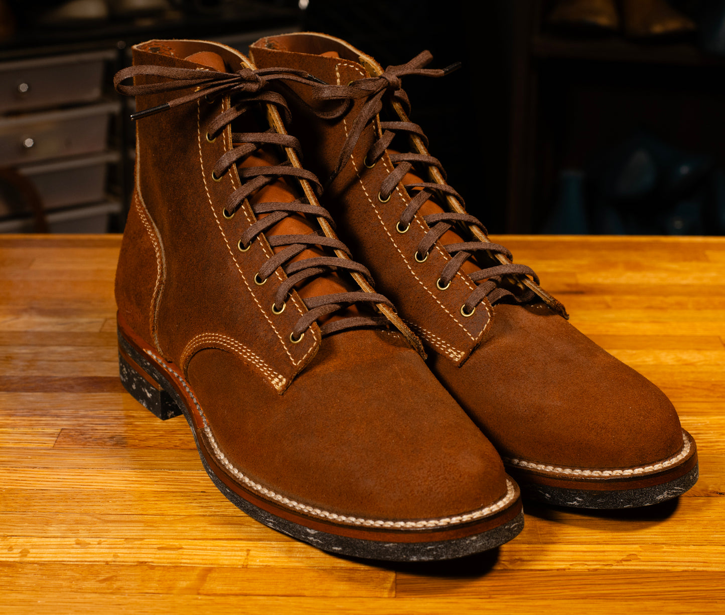 Boondocker Horween Rust Chamois Rough Out