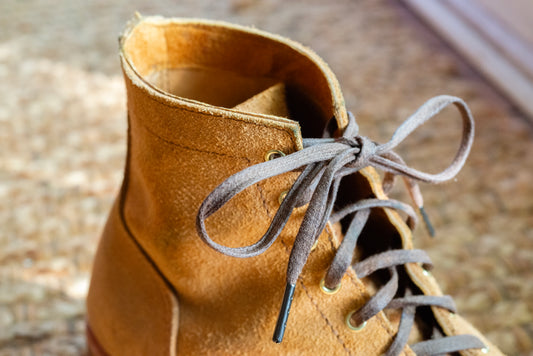 Flat Waxed Cotton Laces w/ Metal Aglets (Brown)