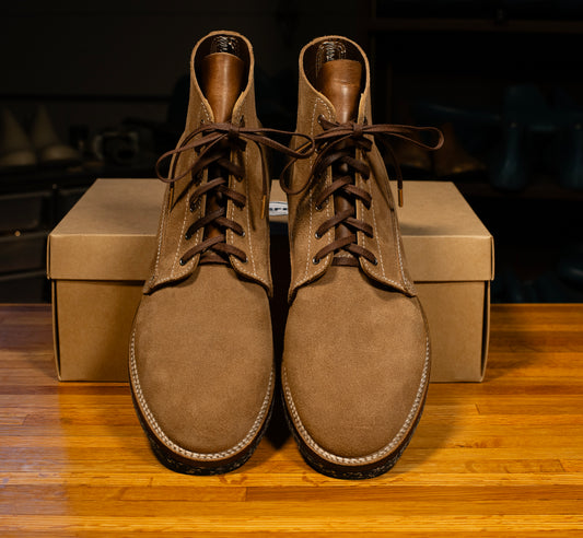 Immediate Delivery: Henry Johnson Boot in Horween Natural Chromexcel® Roughout
