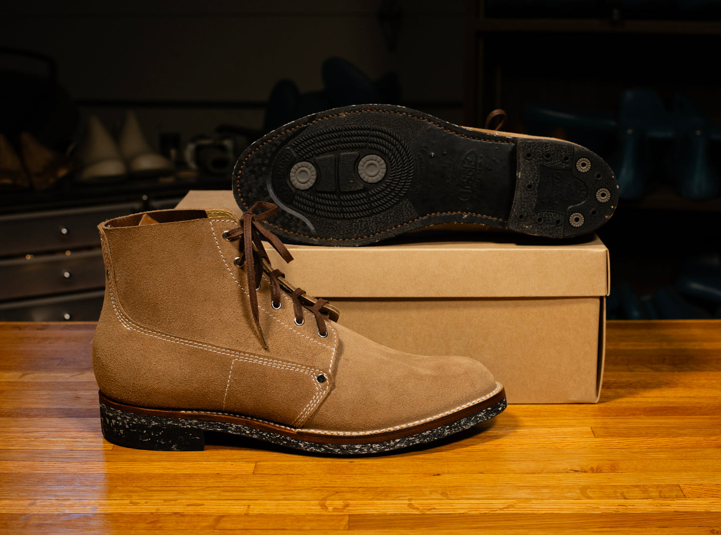 GMTO: Henry Johnson Boot in Horween Natural Chromexcel Roughout