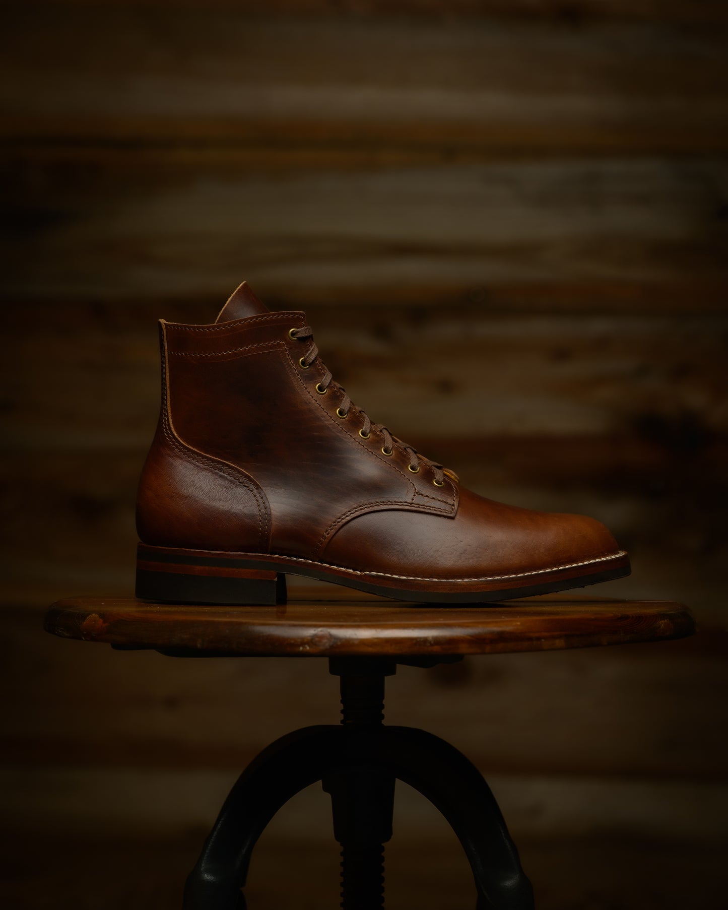 GMTO: Brown CXL Horse Strip Service Boot, 1942 Last