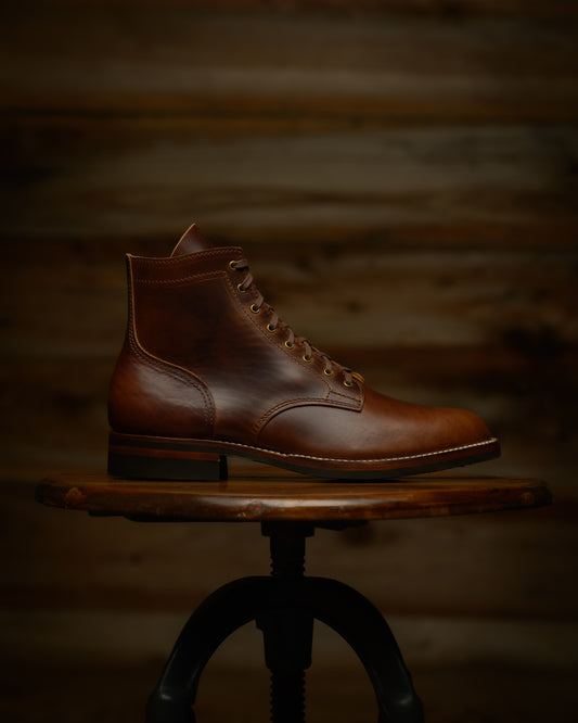 GMTO: Brown CXL Horse Strip Service Boot, 1942 Last