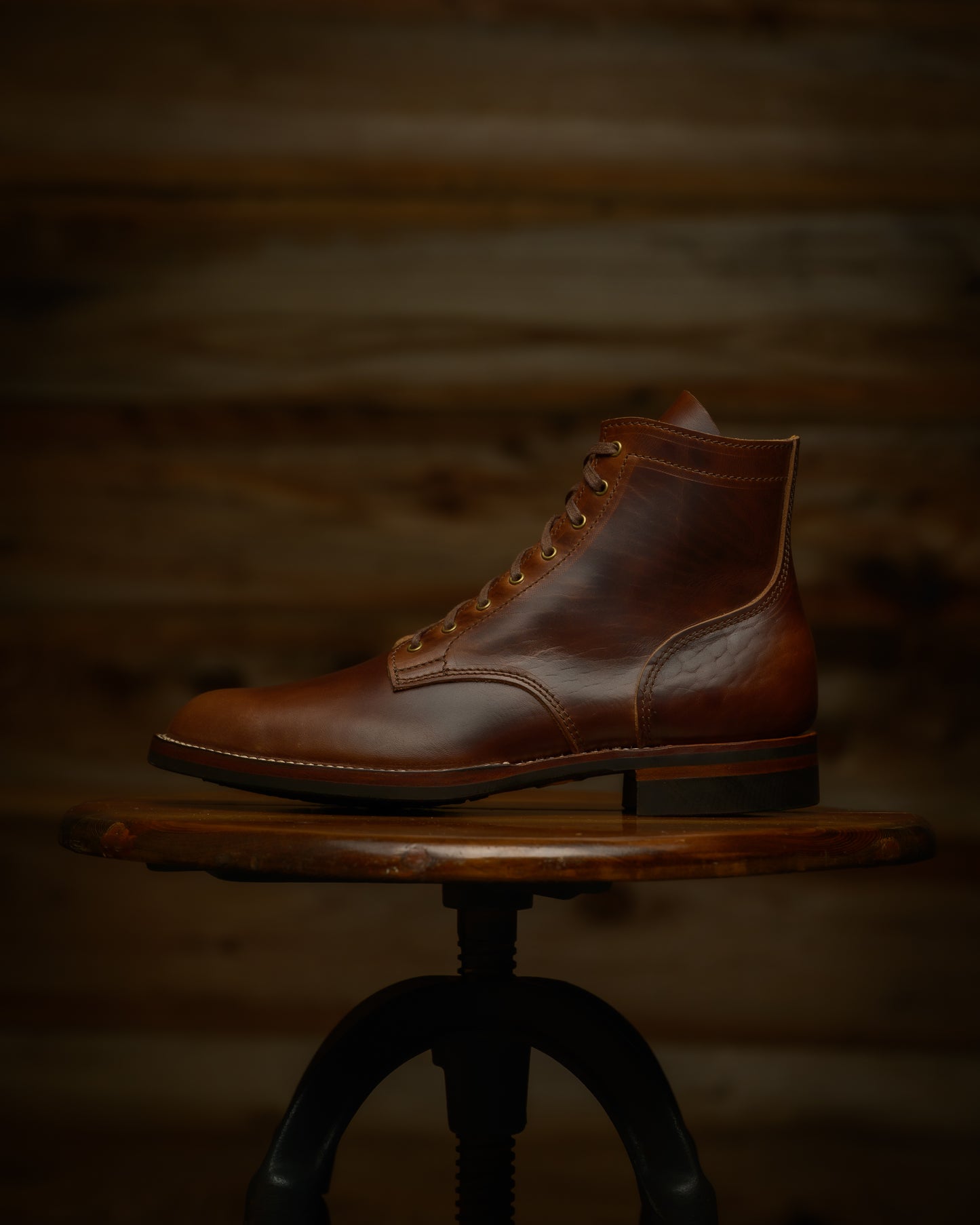 GMTO: Brown CXL Horse Strip Service Boot, 1942 Last